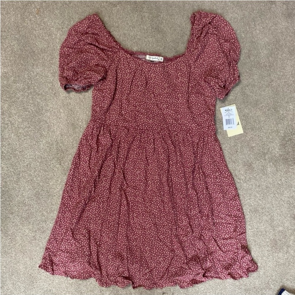 Live To Be Spoiled Red Ditzy Floral Smocked Back Mini Dress Size XXL NWT